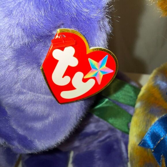 Set of 4 Authentic TY Beanie Buddy Bears — Highly Collectible 1999 BBOM (Beanie - Picture 4 of 14